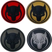 Resim canper Börü Kurt Desenli Silikon Arma 3 D Arma Sticker Patch (4 lü set) 