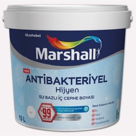 Resim Marshall Antibakteriyel Hijyen Iç Cephe Duvar Boyası15 L (20 KG) (415439527) 