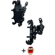 Resim Motosiklet Telefon Tutucu Ayna Bağlantılı + Tzmnya Sticker 