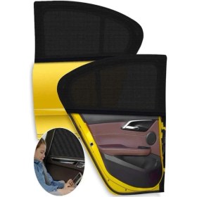 Resim Ankaflex Araba Yan Cam Perdesi Oto Arka Perde Araç Güneşlik Gölgelik Bebek Çocuk Bebe Örtü Cam Çorabı Filmi 