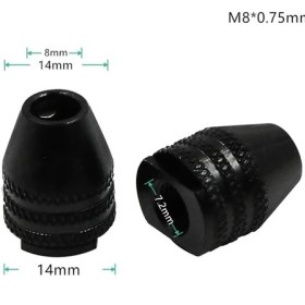 Resim Liyao Kısa Kuyruk M8X0.75MM 4 Tip Çok Mandren Anahtarsız Dremel Döner Araçlar Için M7/m8 0.75MM Anahtarsız Matkap Ucu Chucks Adaptörü Dönüştürücü Evrensel Mini Chuck (Yurt Dışından) 