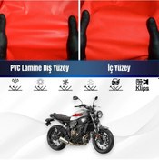 Resim Yamaha Xsr 700 Motosiklet Brandası Su Geçirmez Branda Kırmızı Branda Motor Branda Xl 