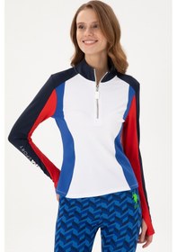 Resim U.S. Polo Assn. Kadın Lacivert Dik Yaka Sweatshirt 50291462-VR033 