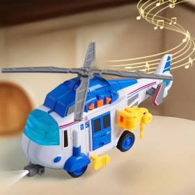 Resim Craftivio Sesli ve Işıklı Kurtarma Helikopteri - Pervaneli Eğitici Oyuncak Helikopter 21 cm 