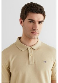 Resim Gant Erkek Bej Regular Fit Logolu Polo Yaka T-shirt-14699 
