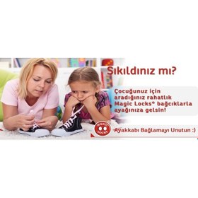 Resim Magic Locks Akılı Elastik Yassı Bağcık-Kahverengi Kahverengi 