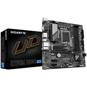 Resim GIGABYTE B760M DS3H, rev.1.0, 4xDDR5, 2xM.2, 2xDP, HDMI, VGA, 12-13-14.Nesil, LGA1700 Soket, Anakart 