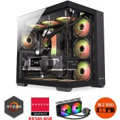 Resim Zeiron Blade RX10 Intel Core I7-12700F 16GB Ram 1 Tb M.2 Nvme SSD 8gb 256BIT RX580 Sıvı Soğutmalı Oyuncu Masaüstü Bilgisayar 