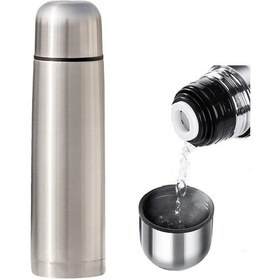 Resim Yaozixa Paslanmaz Çelik Termos - 12 Saate Kadar Sıcak & Soğuk Tutar, 500ml Kapasite Siyah 