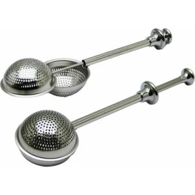 Resim Paslanmaz Çelik Çay Süzgeci Çay Kaşığı Demlik Topu Bitki Çayı Filtresi 