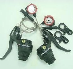 Resim Shimano SB-C055-7 Kadranlı 7'li Çevirmeli Vites Fren Kolu 