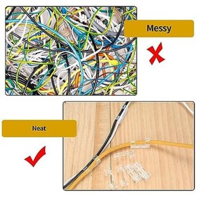 Resim busstier 20 Adet Şeffaf Yapışkanlı Kablo Sabitleyici ve Düzenleyici Klips - Duvar, Cam ve Fayansa Uygun 