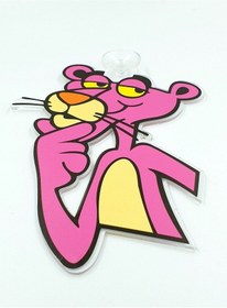 Resim Pembe Panter Karakter Vantuzlu Pleksi Cam Süsü - Pembe Panter Cam Süsü 