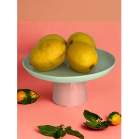 Resim Megg Rengarenk Soft Mint Yeşili Yavru Ağzı Ayaklı Meyvelik Sunum Kasesi Kek Standı 