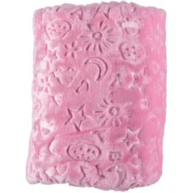 Resim Pembe Bebek Çocuk Battaniyesi Kabartmalı Yumuşak İnce Mevsimlik 90 x 110 CM Örtü Pembe 