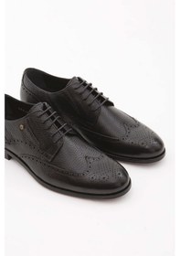 Resim Tamer Tanca Erkek Hakiki Deri Siyah Klasik Ayakkabı 183 22056 K Erk Ayk Y22 Siyah Siyah 