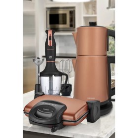 Resim Goldmaster Ece Elektrikli Mutfak Çeyiz Seti 3 Lü Evlilik Paketi Gold GM7727 