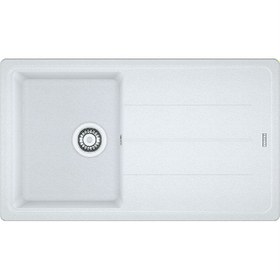 Resim Franke Fragranit Basis Bfg 611 Bianco Tekgözlü Sağ/Sol Damlalıklı Renkli Eviye 