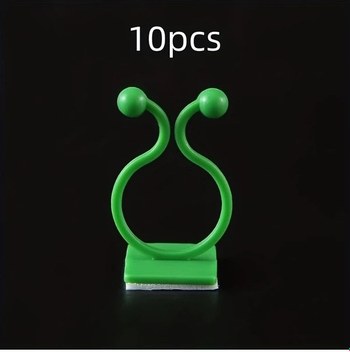Dashanshop Yeşil Bitki Tırmanma Kancası, 10lu Set Bahçe Duvar Klipsi Bitki Desteği
