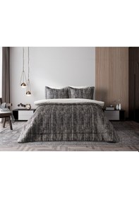 Resim Talia Yatak Örtüsü Çift Kişilik - Antrasit 