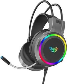 Resim Aula S608 RGB USB Kablolu Kulak Üstü Oyuncu Kulaklığı 
