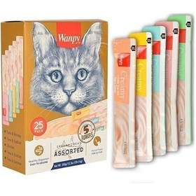 Resim Wnapy Karışık Sıvı Yetişkin Kedi Ödül Maması 5 x 14 G 