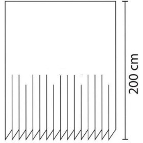 Resim Zethome Jackline Banyo Duş Perdesi 6020 Tek Kanat Pembe 1X180X200 
