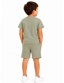 Resim Tucankids Erkek Çocuk %100 Pamuklu İkili Takım Açık Haki Yeşil 