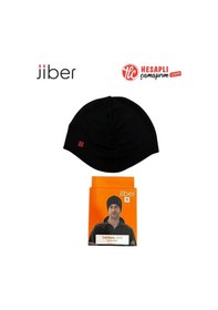 Resim Jiber Erkek Kulakları Kapatan Sıcak Tutan Özel Dikim Yumuşak Termal Kumaş Bere Siyah 