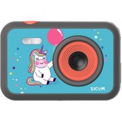 Resim Sjcam FunCam Çocuklar İçin Unicorn Desenli Siyah Fotoğraf Makinesi Ve Kamera Sjcam