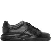 Resim Men's Black Lace-Up Leather Sneaker Derimod