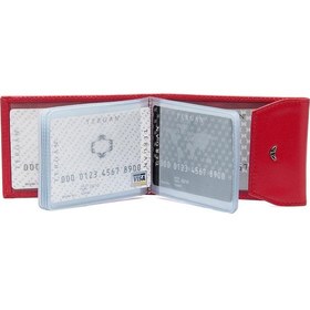 Resim Tergan Kırmızı Unisex Deri Kredi Kartlık 01193C71 