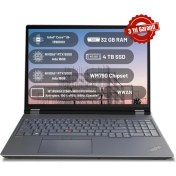 Resim Lenovo Thinkpad P16 Gen 2 Intel Core I9 13980HX 32GB 4tb SSD 16GB Nvıdıa RTX5000ADA WM970 Chipset 16" Wqxga 165Hz 500NITS Windows 11 Pro Taşınabilir Bilgisayar 21FA000BTX O3 