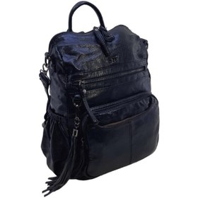 Resim Y.S.deri Kadın Sırt Çantası Yumuşak Suni Deri Fonksiyonel Kullanım Omuz ve Sırt Çantası 