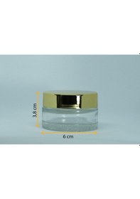 Resim Krem Kutusu 30 ML 2 Adet Boş Şeffaf Sarı Kapaklı Kavanoz 