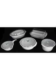 Resim Pomax 25 Litre 325 Cm Porselen Fırın Kabı Oval Borca Mlı Beyaz 