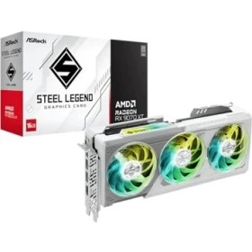 Resim Asrock Amd Radeon Rx 9070 Xt Steel Legend 16GB Ekran Kartı - 16GB Gddr6, 256-BIT, 1x Hdmı, 3 x Displayport 