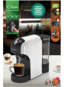 Resim Kivi Kcm-7597 Multikapsül Kahve Makinesi Beyaz Expresso Kahve ile 