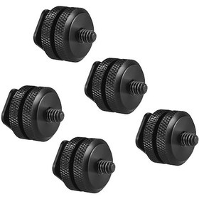 Resim Konesam 5 Adet 1/4"-20 Vida Soğuk Ayak Üstü, Fotoğraf Makinesi Ekipmanı Bağlama Tabanı 