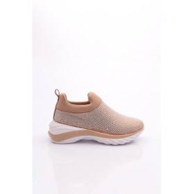 Resim Dgn 730 Kadin Kalin Taban Bağcikli Sneaker Ayakkabi 730-2239-R0152 Bej 