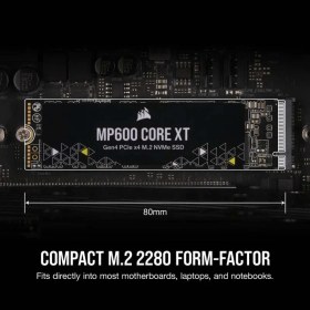Resim Corsaır MP600 Core Xt 1tb Gen4 Pcıe X4 Nvme M.2 SSD (CSSD-F1000GBMP600CXTR2) 