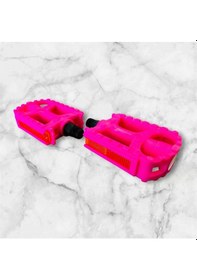 Resim Pedal Mx-p620 Bmx Reflektörlü Bisiklet Pedalı Pembe Plastik Dış Yüzey Pedal Çocuk Bisiklet Pedal 