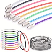 Resim 5/10/20 Paket Paslanmaz Çelik Döngü Tel Anahtarlık Kablo - Büyük 15.24 cm Anahtarlıklar, Çeşitli Renkler (Siyah, Kırmızı, Sarı, Yeşil, Mavi, Mor) Bagaj Etiketleri, Anahtar Etiketleri, Mutfak Eşyaları, Toz Tutucu Tutma, Dayanıklı ve Güvenli Kapatma, Kullanışlı Anahtarlık | Renkli Anahtarlık | Dayanıklı Kapatma 