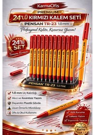 Resim Tr-23 1.0 Mm Kırmızı 24'lü Tükenmez Kalem Kırmızı24 