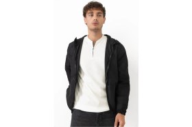 Resim First Stops Spor Erkek Kapüşonlu Su ve Rüzgar Geçirmez Astarlı Oversize Yağmurluk 