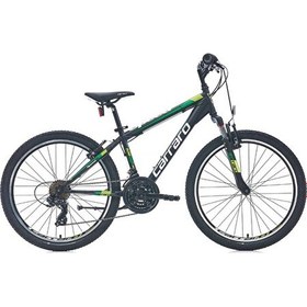 Resim Carraro Speed 240 24 Jant 36 CM Kadro 21 Vites V Fren Mat Siyah-Yeşil-Koyu Yeşil Dağ Bisikleti 