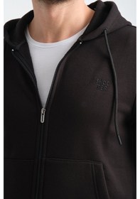 Resim Shooter Sportswear Shooter Erkek Kışlık Eşofman Takımı Thermosoft Teknolojisi İçi Kuzu Görünümlü Regular Kalıp Minimal Logo Kapüşonlu Siyah 