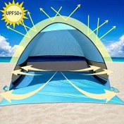 Resim 1 adet 2-3 Yetişkin İçin Taşınabilir Plaj Çadırı - UPF 50+ Güneş Koruması, Hafif Tasarım, Yuvarlak Polyester Çadır, Fermuar Kapanışı ile, En İyi Konfor ve Kolaylık İçin İdeal, Plaj Sığınağı|Modern Plaj Çadırı|Fermuarlı Çadır 