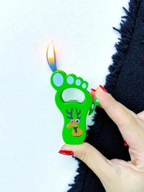 Resim Ayak Şeklinde Çakmak Gazoz Açacağı - Yeşil 