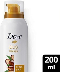 Resim Dove Argan Yağı Duş Köpüğü,10 Kat Daha Yoğun Köpüğe Sahip Kremsi Formül, 200 ml, Beyaz 